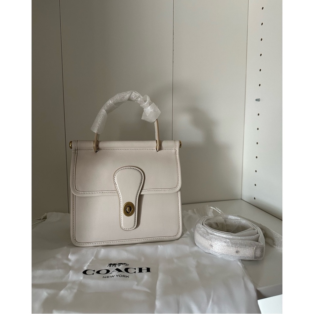 COACH WILLIS 18 CHALK CROSSBODY BAG NWT